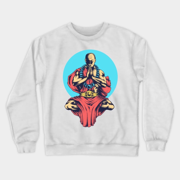 Inner Peace Buddhist Yoga Meditation Crewneck Sweatshirt by vanillaguy